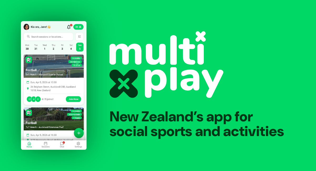 Multiplay — New Zealand's Newest Pick-Up Social Sports App • Multiplay